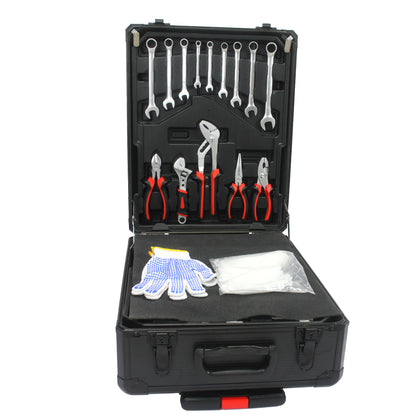 899pcs Home Repair Tool Set Kit, Toolbox Storage Case with 4 Drawers, General Household Tool Kit with Rolling Tool Box, Tool Set Kit for Maintenance, Garden, Homeowner, Handyman -Black image 12