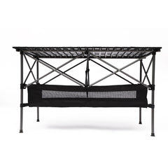 1-piece Folding Outdoor Table with Carrying Bag,Lightweight Aluminum Roll-up Rectangular Table for indoor, Outdoor Camping, Picnics,Beach,Backyard, BBQ, Party, Patio, 46.46X27.56X27.56in ,Black