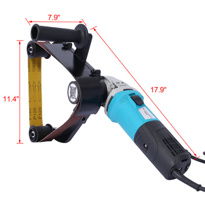 Stainless steel Tube Belt Sander Polisher,pipe sander,belt grinder,110V 1300W with Alumina Oxide Sanding Grinding and Polishing image 4