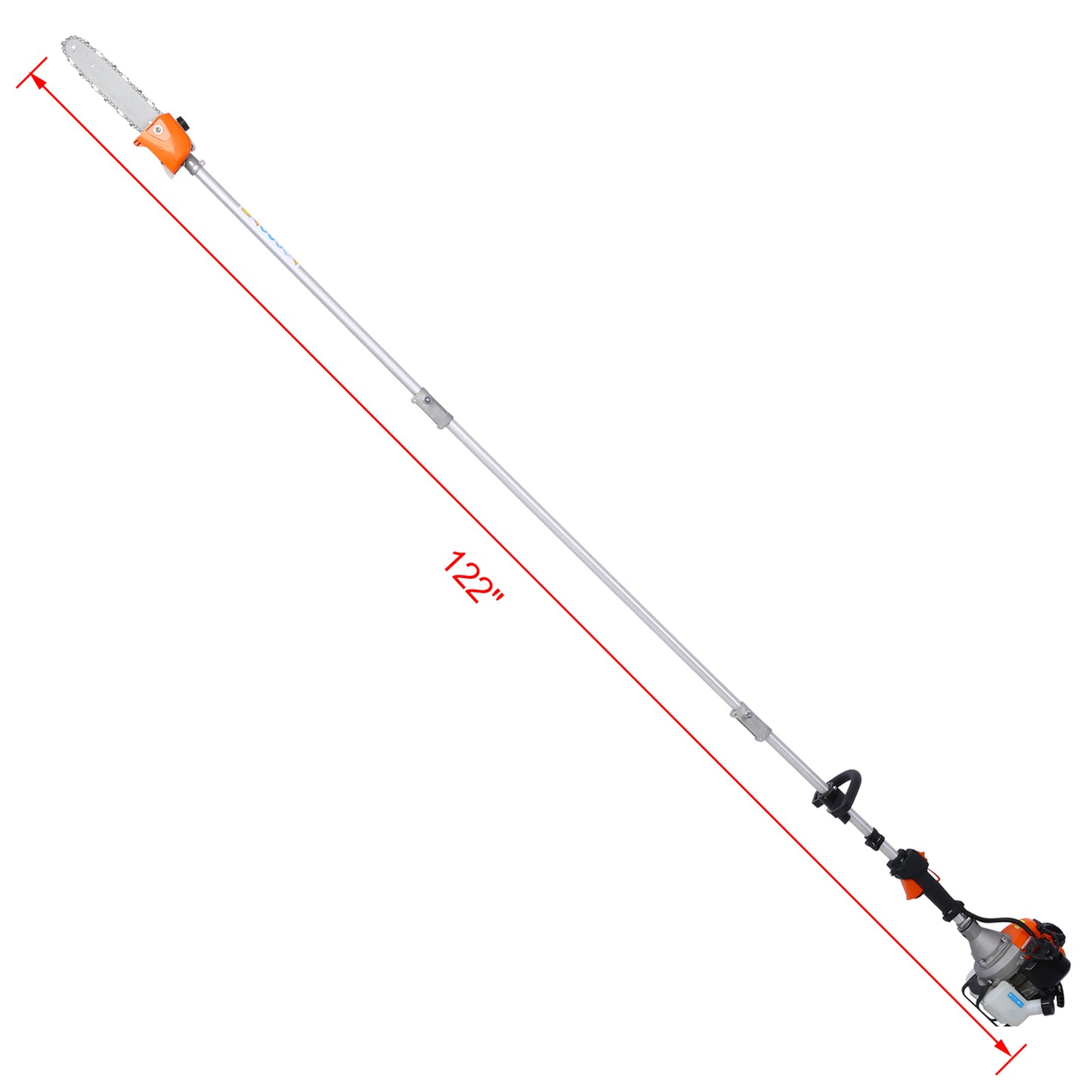 10 in 1 Multi-Functional Trimming Tool, 52CC 2-Cycle Garden Tool System with Gas Pole Saw, Hedge Trimmer, Grass Trimmer, and Brush Cutter EPA Compliant image 8