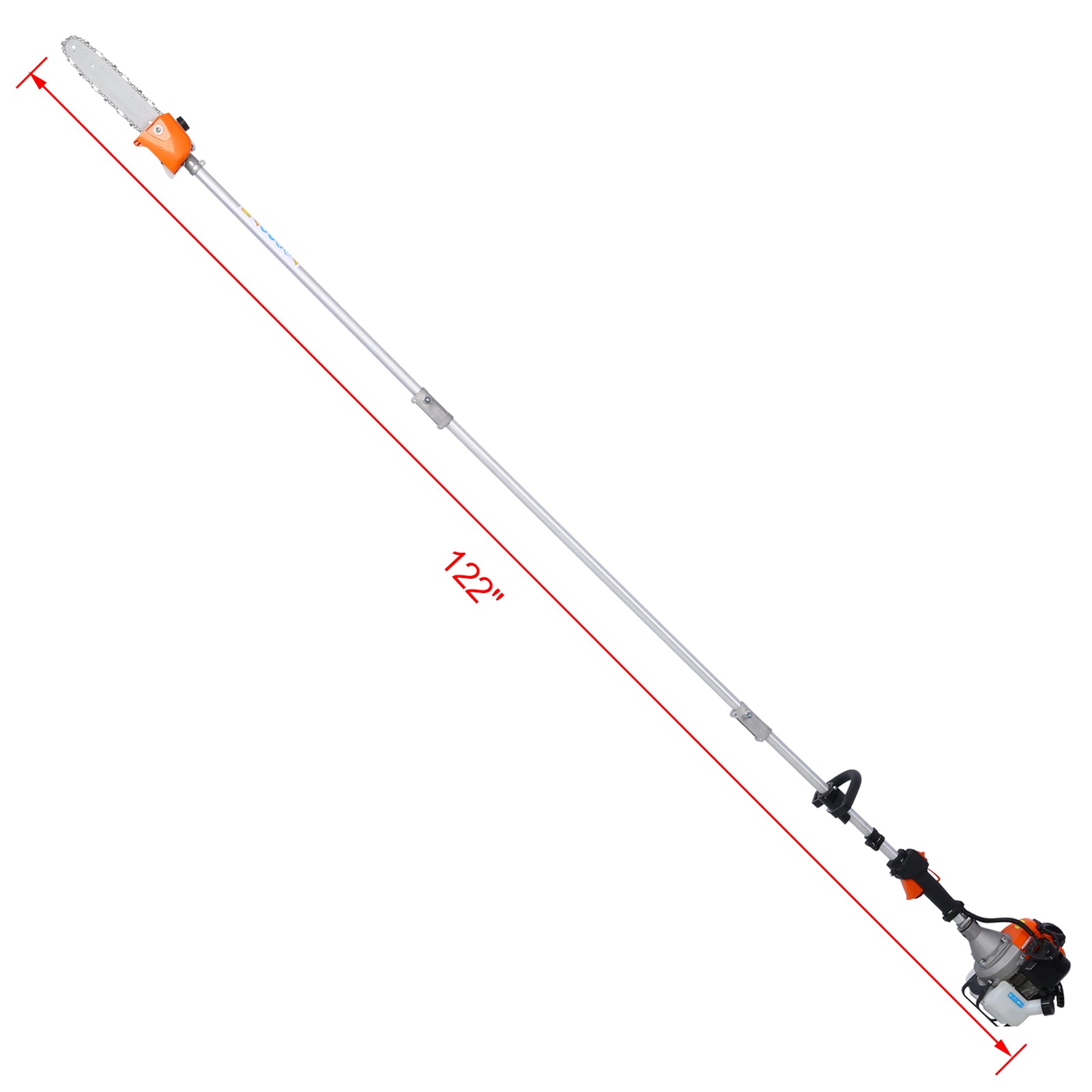 10 in 1 Multi-Functional Trimming Tool, 52CC 2-Cycle Garden Tool System with Gas Pole Saw, Hedge Trimmer, Grass Trimmer, and Brush Cutter EPA Compliant image 8