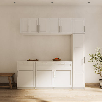 Stackable Wall Mounted Storage Cabinet, 15.75" D x 15.75" W x 70.87" H, White image 4