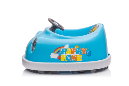 Bumper Car for Kids, 12v Dual Drive 1-6 Years Old Children's Electric Car with Pushrod Dinner Plate USB BT Music Rocking Horse Mode Anti-Collision Bumper Ride on Car image 4