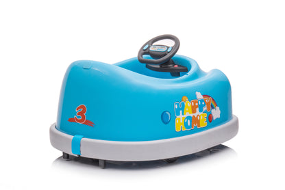 Bumper Car for Kids, 12v Dual Drive 1-6 Years Old Children's Electric Car with Pushrod Dinner Plate USB BT Music Rocking Horse Mode Anti-Collision Bumper Ride on Car image 5