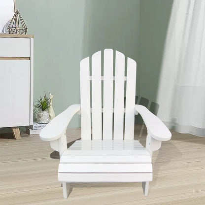Outdoor or indoor Wood children Adirondack chair,white image 1