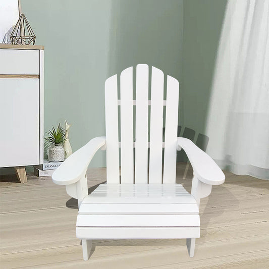 Outdoor or indoor Wood children Adirondack chair,white image 1