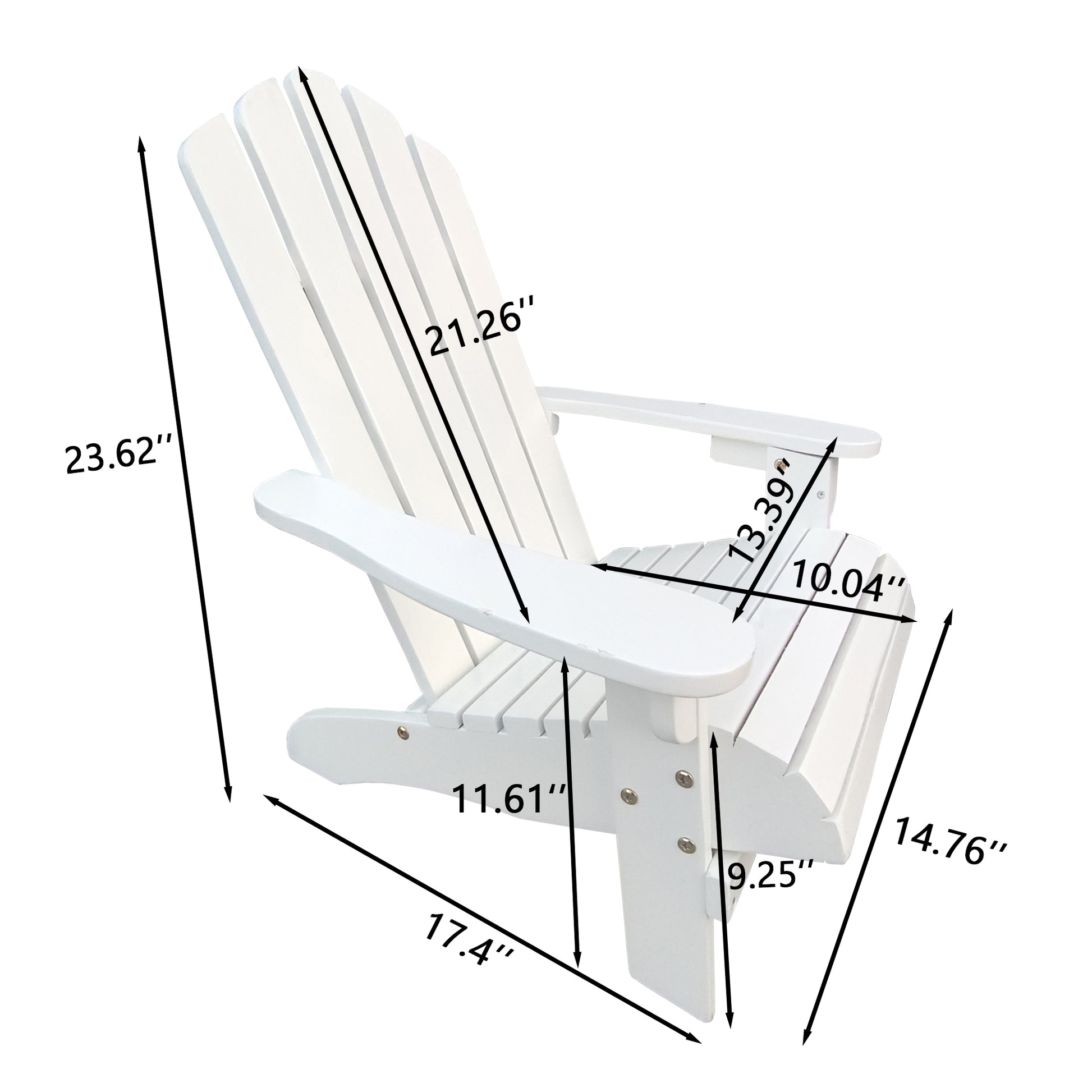 Outdoor or indoor Wood children Adirondack chair,white image 7