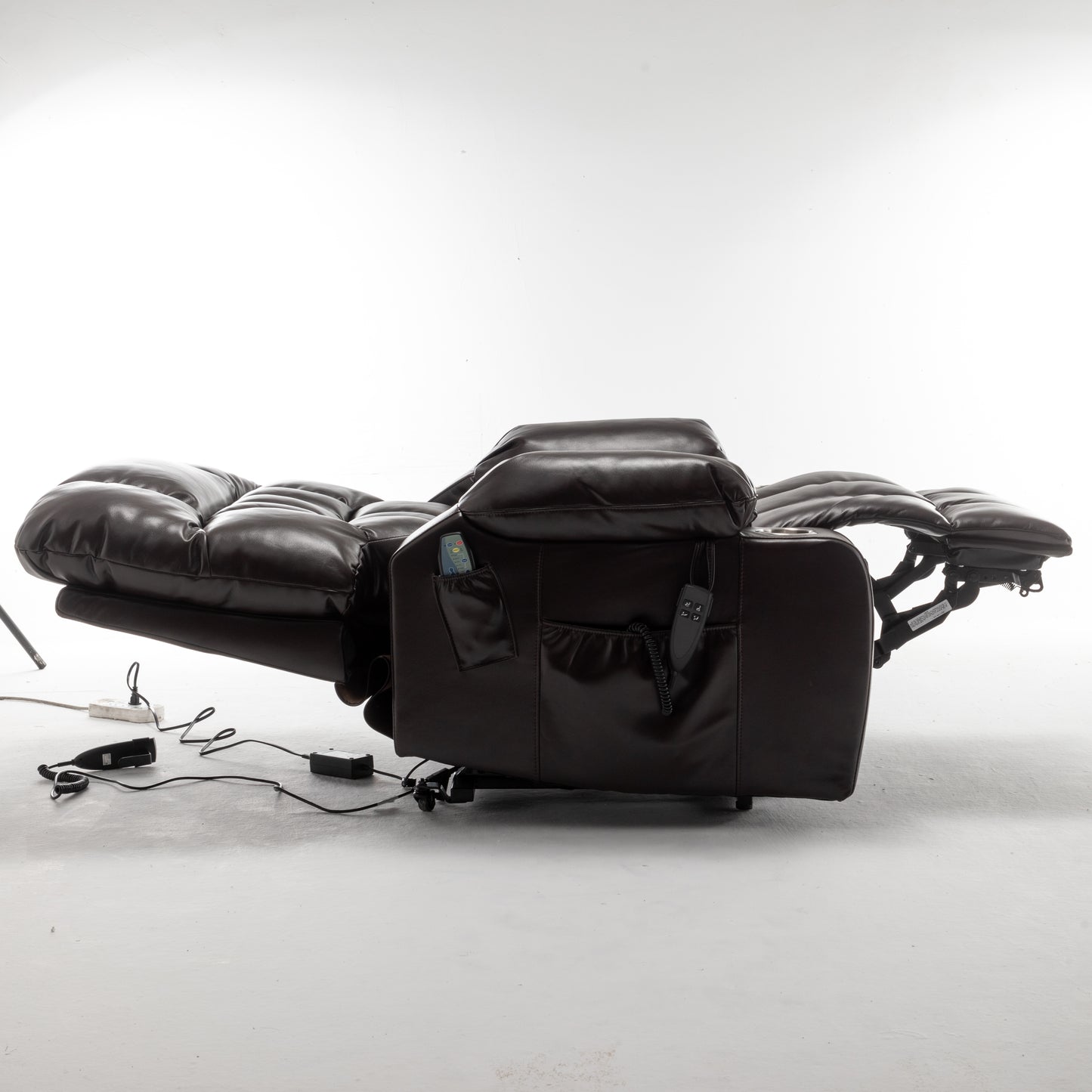 Lift Chair for Big and Tall Person with Inconvenient Legs: High Density Foam Lift Sofa with Heat and Massage, 2 Pockets, 2 Cup Holder, 2 Remote, OKIN Motor image 9