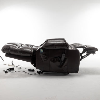 Lift Chair for Big and Tall Person with Inconvenient Legs: High Density Foam Lift Sofa with Heat and Massage, 2 Pockets, 2 Cup Holder, 2 Remote, OKIN Motor image 9