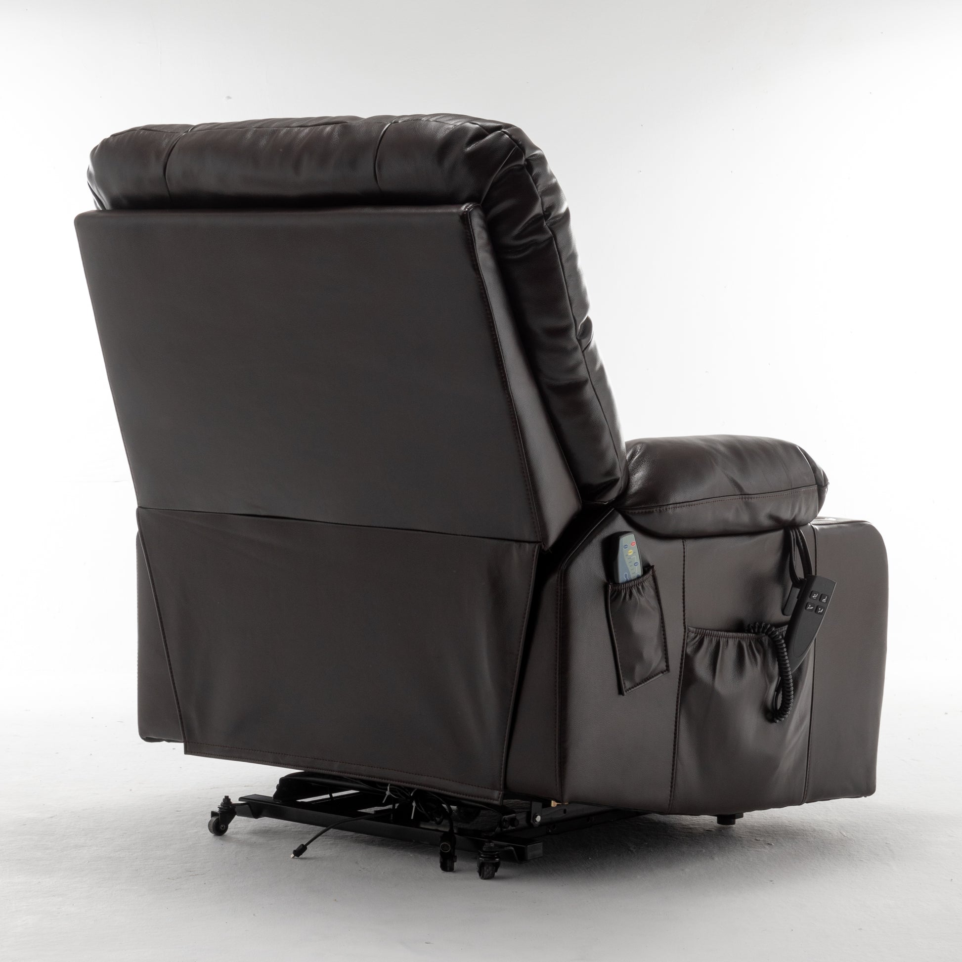 Lift Chair for Big and Tall Person with Inconvenient Legs: High Density Foam Lift Sofa with Heat and Massage, 2 Pockets, 2 Cup Holder, 2 Remote, OKIN Motor image 5