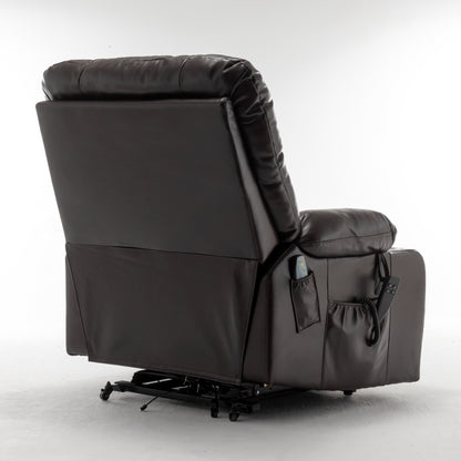 Lift Chair for Big and Tall Person with Inconvenient Legs: High Density Foam Lift Sofa with Heat and Massage, 2 Pockets, 2 Cup Holder, 2 Remote, OKIN Motor image 5