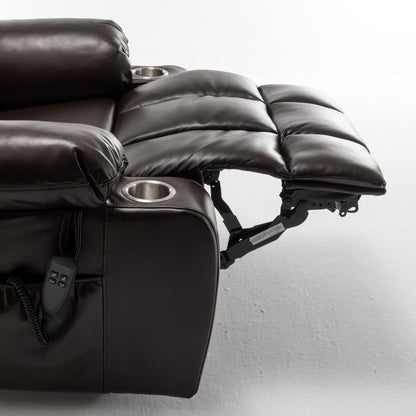 Lift Chair for Big and Tall Person with Inconvenient Legs: High Density Foam Lift Sofa with Heat and Massage, 2 Pockets, 2 Cup Holder, 2 Remote, OKIN Motor image 7