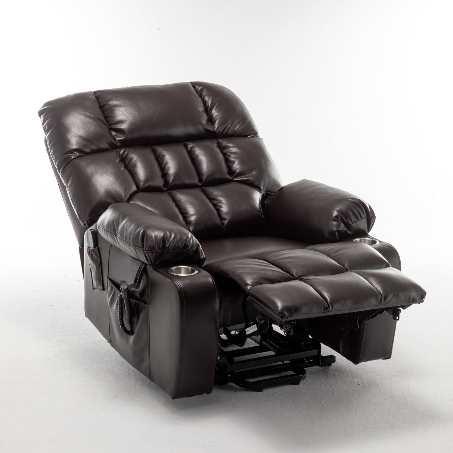 Lift Chair for Big and Tall Person with Inconvenient Legs: High Density Foam Lift Sofa with Heat and Massage, 2 Pockets, 2 Cup Holder, 2 Remote, OKIN Motor image 12