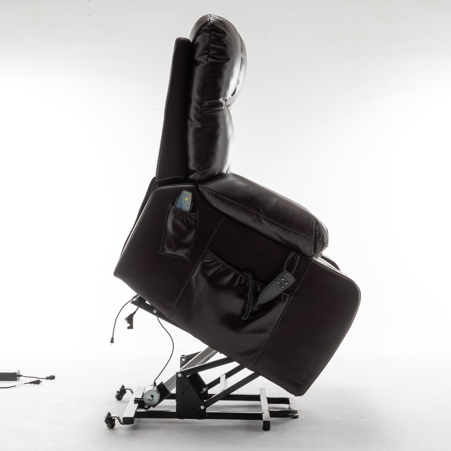 Lift Chair for Big and Tall Person with Inconvenient Legs: High Density Foam Lift Sofa with Heat and Massage, 2 Pockets, 2 Cup Holder, 2 Remote, OKIN Motor image 10