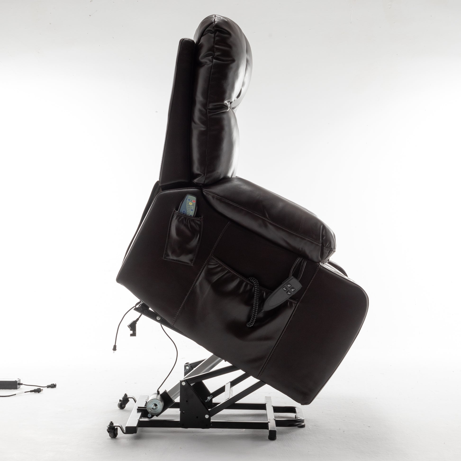 Lift Chair for Big and Tall Person with Inconvenient Legs: High Density Foam Lift Sofa with Heat and Massage, 2 Pockets, 2 Cup Holder, 2 Remote, OKIN Motor image 10