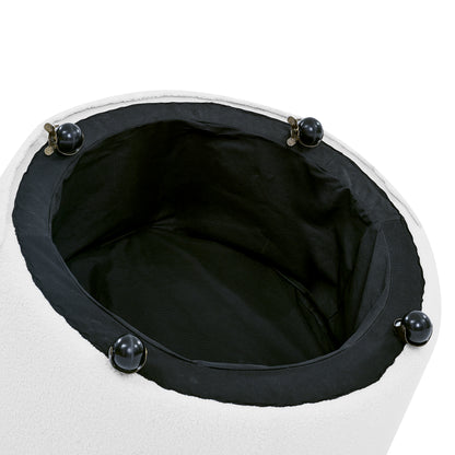 Velvet Upholstered Swivel Chair for Living Room, with Button Tufted Design and Movable Wheels, Including 3 Pillows, Black image 11