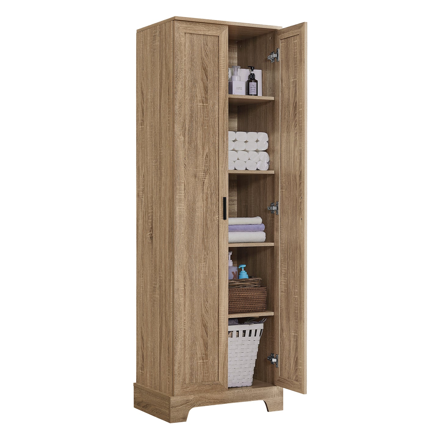 Storage Cabinet with Two Doors for Bathroom, Office, Adjustable Shelf, MDF Board, Brown (Old Sku:N725P181207D/WF302824AAD) image 9