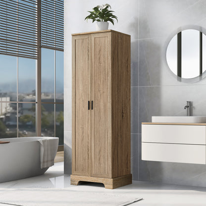 Storage Cabinet with Two Doors for Bathroom, Office, Adjustable Shelf, MDF Board, Brown (Old Sku:N725P181207D/WF302824AAD) image 2