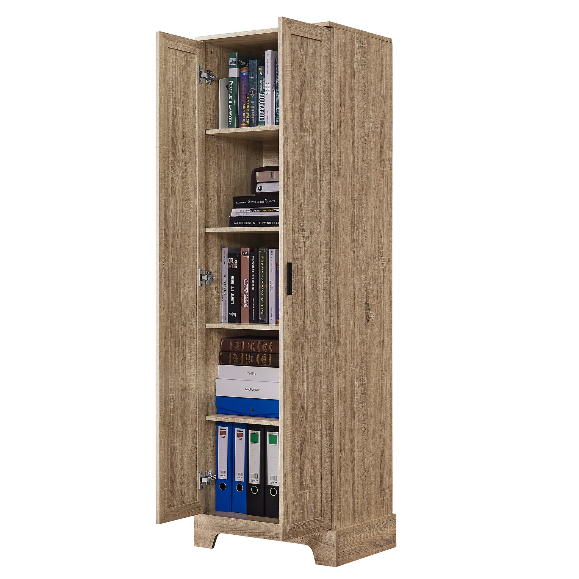 Storage Cabinet with Two Doors for Bathroom, Office, Adjustable Shelf, MDF Board, Brown (Old Sku:N725P181207D/WF302824AAD) image 8