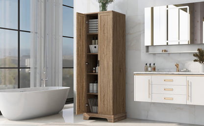 Storage Cabinet with Two Doors for Bathroom, Office, Adjustable Shelf, MDF Board, Brown (Old Sku:N725P181207D/WF302824AAD) image 11
