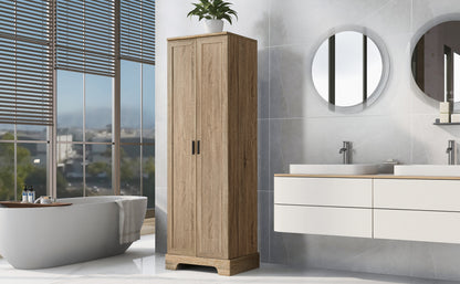 Storage Cabinet with Two Doors for Bathroom, Office, Adjustable Shelf, MDF Board, Brown (Old Sku:N725P181207D/WF302824AAD) image 10