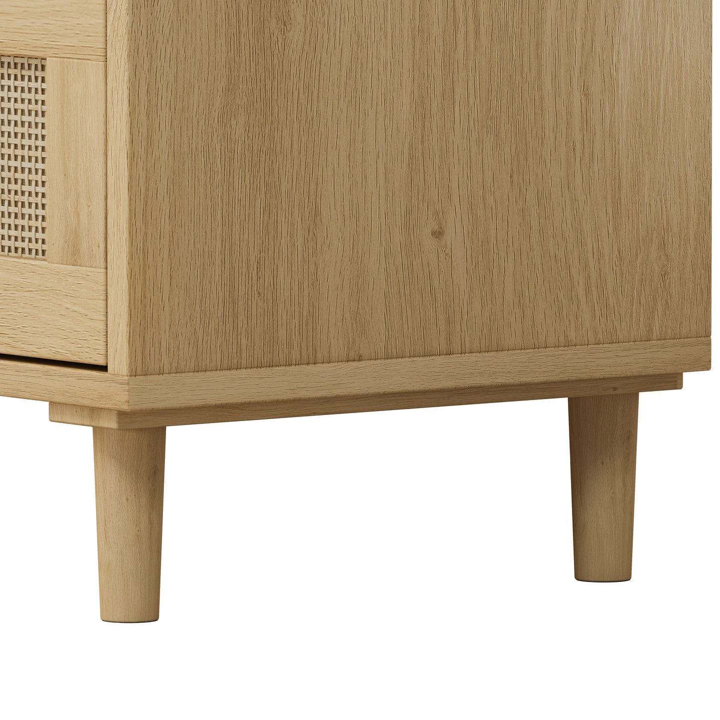 31.50"3-Drawers Rattan Storage Cabinet Rattan Drawer,for Bedroom,Living Room,Dining Room,Hallways,Oak image 8