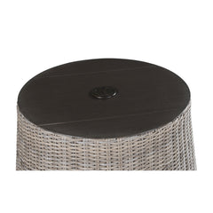 Cozy Outdoor Set - Swivel Woven Chairs, Side Table - All-Weather Resin Wicker, Powder-Coated Aluminum, Fully Assembled