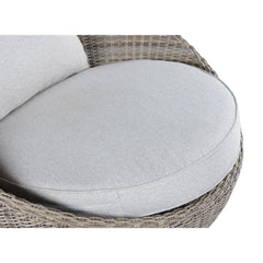 Cozy Outdoor Set - Swivel Woven Chairs, Side Table - All-Weather Resin Wicker, Powder-Coated Aluminum, Fully Assembled