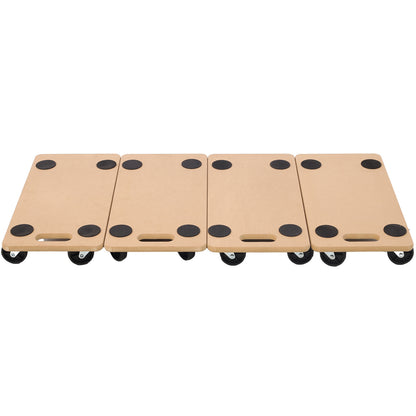 Furniture Moving Dolly, Heavy Duty Wood Rolling Mover with Wheels for Piano Couch Fridge Heavy Items, Securely Holds 500 Lbs (4pcs 22.8" x11.2" Platform) image 2