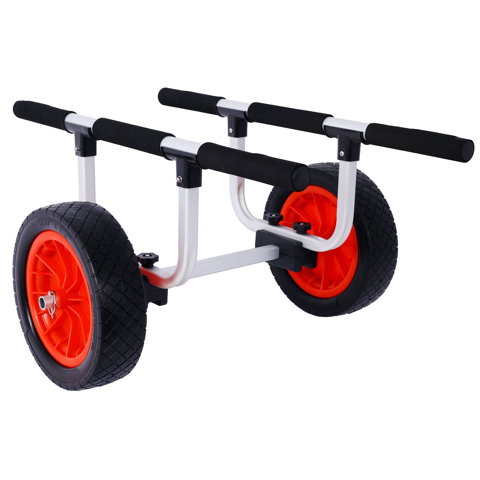 Heavy Duty Kayak Cart,Width Adjustable Canoe Cart with 12inch Flatfree Beach Wheels Boat Dolly Cart Transport Carrier, Adjustable Width Kayak Trolley with Airless Kayak Wheels image 2