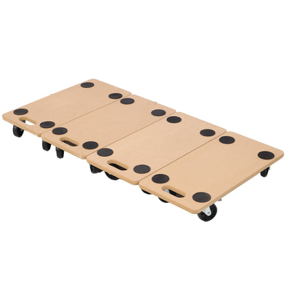 Furniture Moving Dolly, Heavy Duty Wood Rolling Mover with Wheels for Piano Couch Fridge Heavy Items, Securely Holds 500 Lbs (4pcs 22.8" x11.2" Platform) image 1