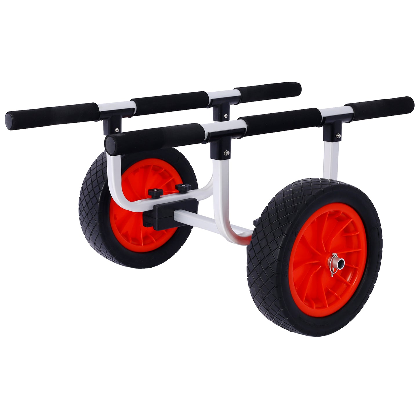 Heavy Duty Kayak Cart,Width Adjustable Canoe Cart with 12inch Flatfree Beach Wheels Boat Dolly Cart Transport Carrier, Adjustable Width Kayak Trolley with Airless Kayak Wheels image 12