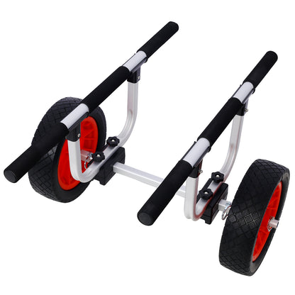 Heavy Duty Kayak Cart,Width Adjustable Canoe Cart with 12inch Flatfree Beach Wheels Boat Dolly Cart Transport Carrier, Adjustable Width Kayak Trolley with Airless Kayak Wheels image 1