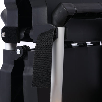 3 Layers Folding Collapsible Service Cart Pack-N-Roll Folding Collapsible Service Cart, Black, 50 Lb. Load Capacity per Shelf image 4