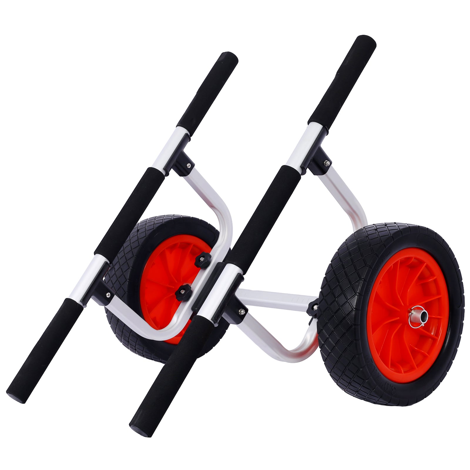 Heavy Duty Kayak Cart,Width Adjustable Canoe Cart with 12inch Flatfree Beach Wheels Boat Dolly Cart Transport Carrier, Adjustable Width Kayak Trolley with Airless Kayak Wheels image 3