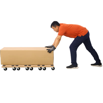 Furniture Moving Dolly, Heavy Duty Wood Rolling Mover with Wheels for Piano Couch Fridge Heavy Items, Securely Holds 500 Lbs (4pcs 22.8" x11.2" Platform) image 6