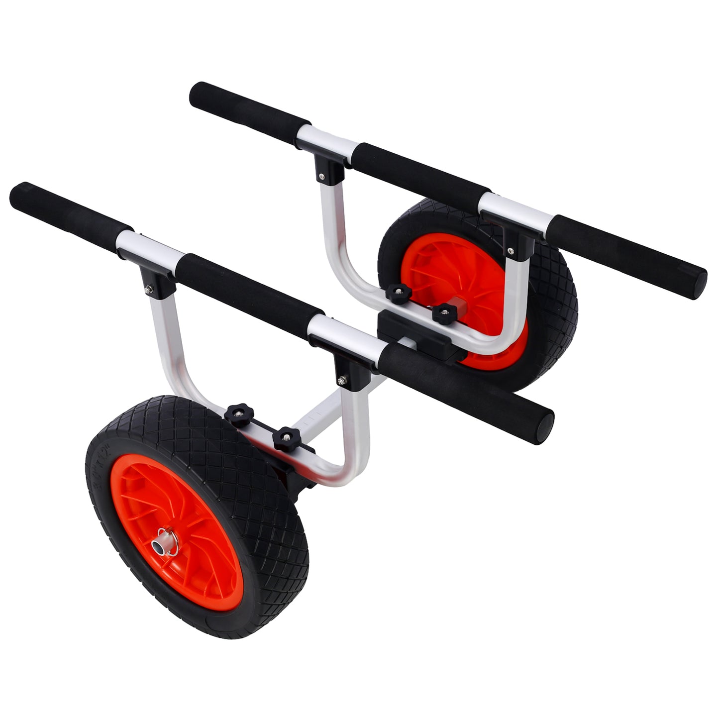 Heavy Duty Kayak Cart,Width Adjustable Canoe Cart with 12inch Flatfree Beach Wheels Boat Dolly Cart Transport Carrier, Adjustable Width Kayak Trolley with Airless Kayak Wheels image 4