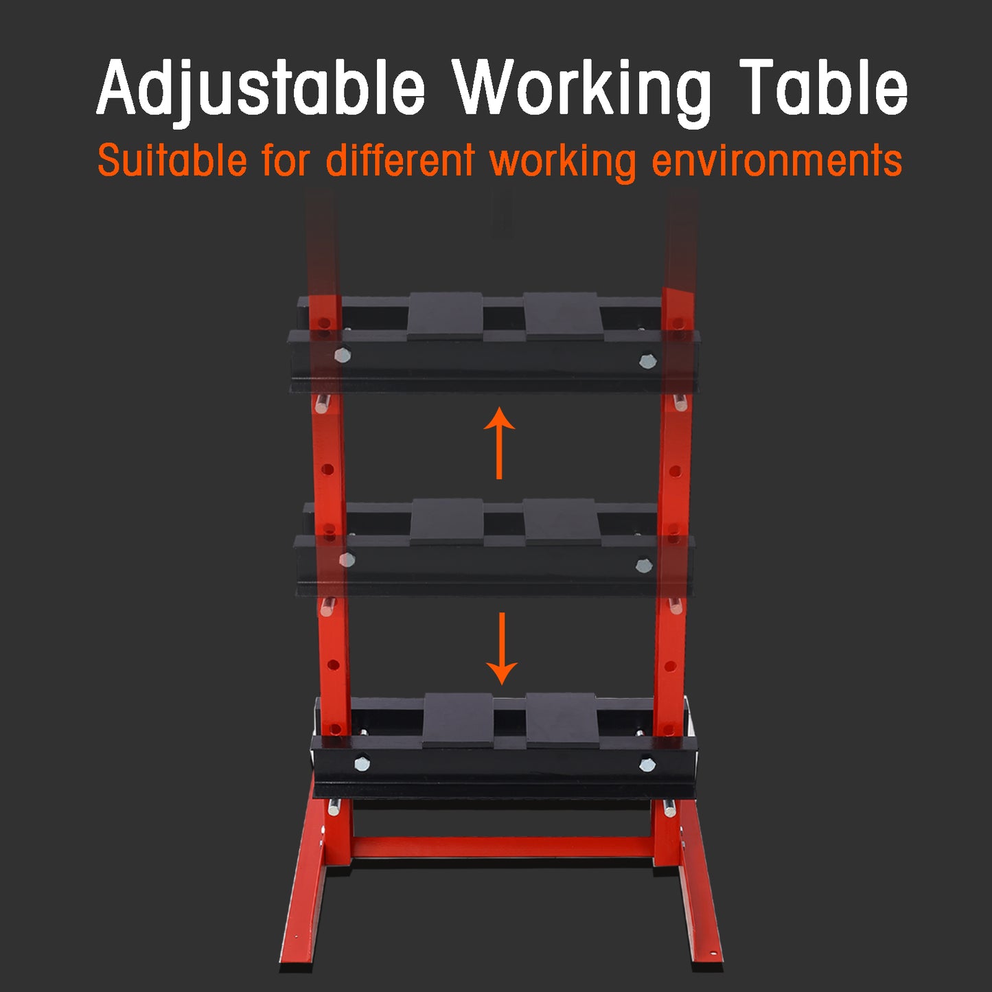 Hydraulic Shop Press,12-Ton Capacity, Floor Mount,with Press Plates, H-Frame Garage Floor Press, Adjustable Working Table Height,red image 6