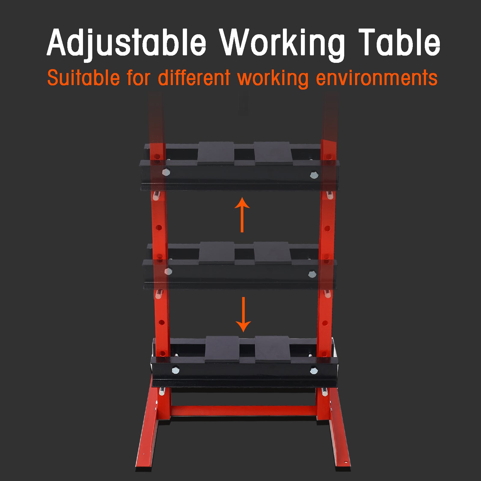 Hydraulic Shop Press,12-Ton Capacity, Floor Mount,with Press Plates, H-Frame Garage Floor Press, Adjustable Working Table Height,red image 6
