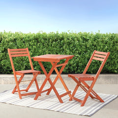 Marco Reddish Brown Balcony Wood Bistro Set