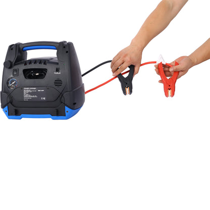 Rechargeable Jump Starter for Gas Diesel Vehicles - 1800 Amps with Air Compressor and AC, 12V DC, USB Power Station image 7