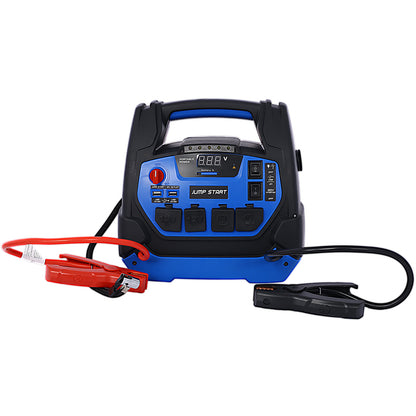 Rechargeable Jump Starter for Gas Diesel Vehicles - 1800 Amps with Air Compressor and AC, 12V DC, USB Power Station image 2