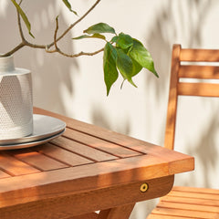 Marco Reddish Brown Balcony Wood Bistro Set