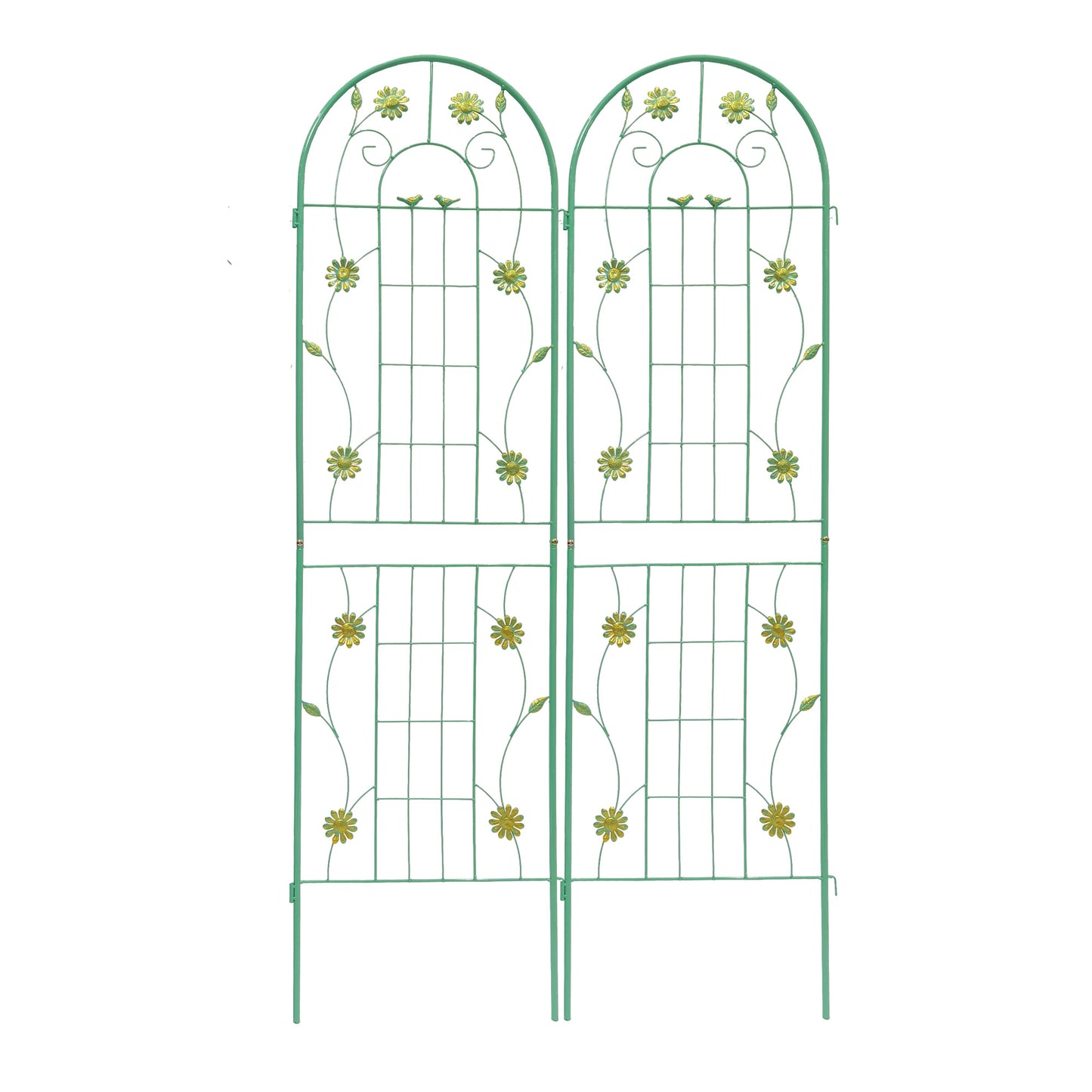 4 Pack Metal Garden Trellis 71" x 19.7" Rustproof Trellis for Climbing Plants Outdoor Flower Support Green image 12