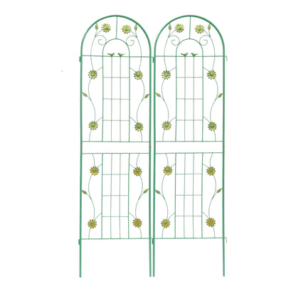 4 Pack Metal Garden Trellis 71" x 19.7" Rustproof Trellis for Climbing Plants Outdoor Flower Support Green image 12
