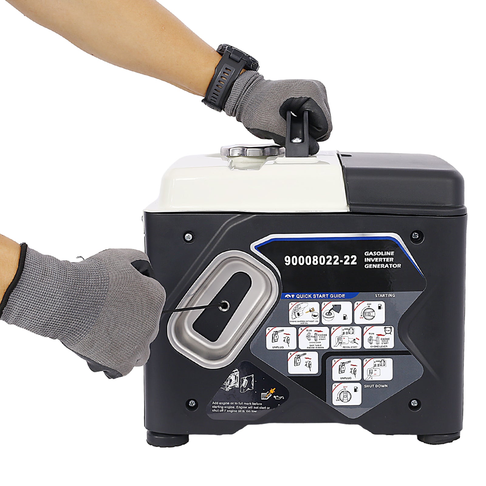 Portable Inverter Generator,1200W ultra-quiet gas engine, EPA Compliant, Eco-Mode Feature, Ultra Lightweight for Backup Home Use & Camping image 5