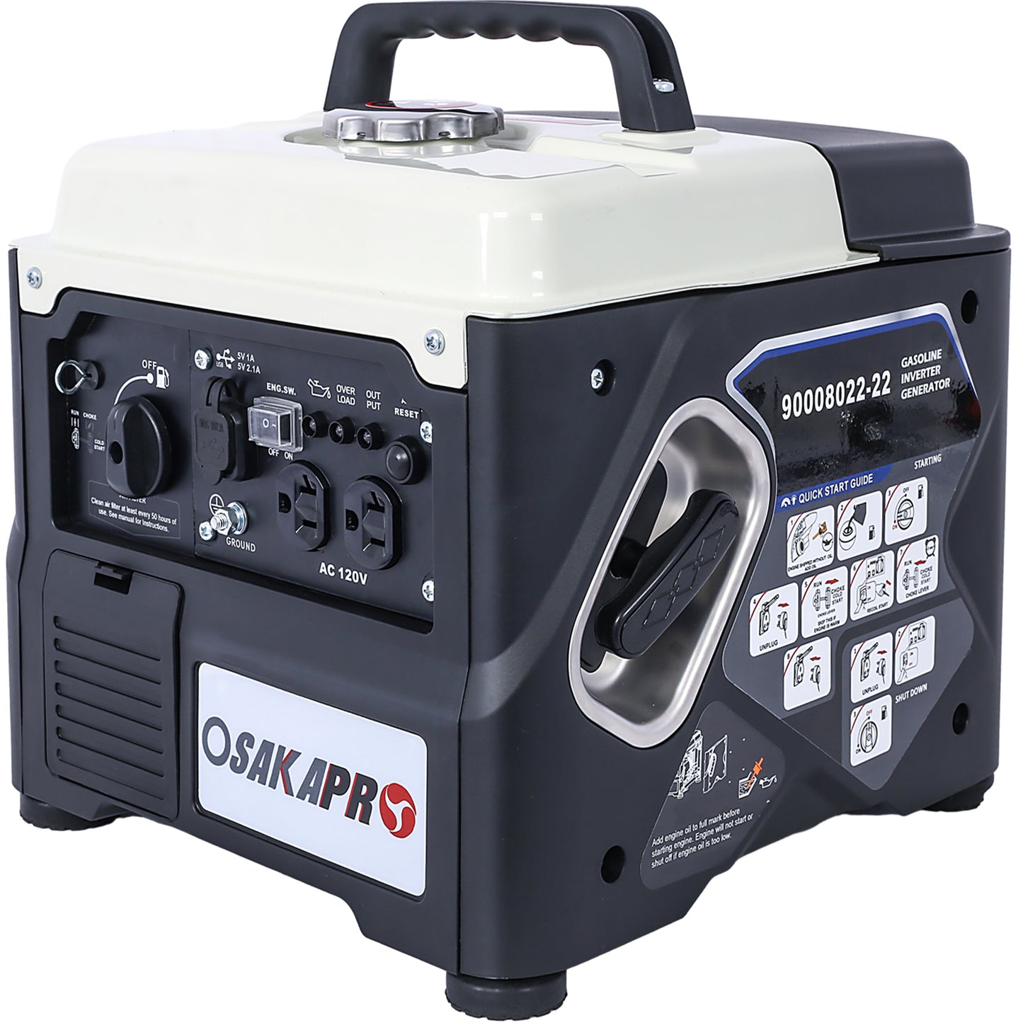 Portable Inverter Generator,1200W ultra-quiet gas engine, EPA Compliant, Eco-Mode Feature, Ultra Lightweight for Backup Home Use & Camping image 1