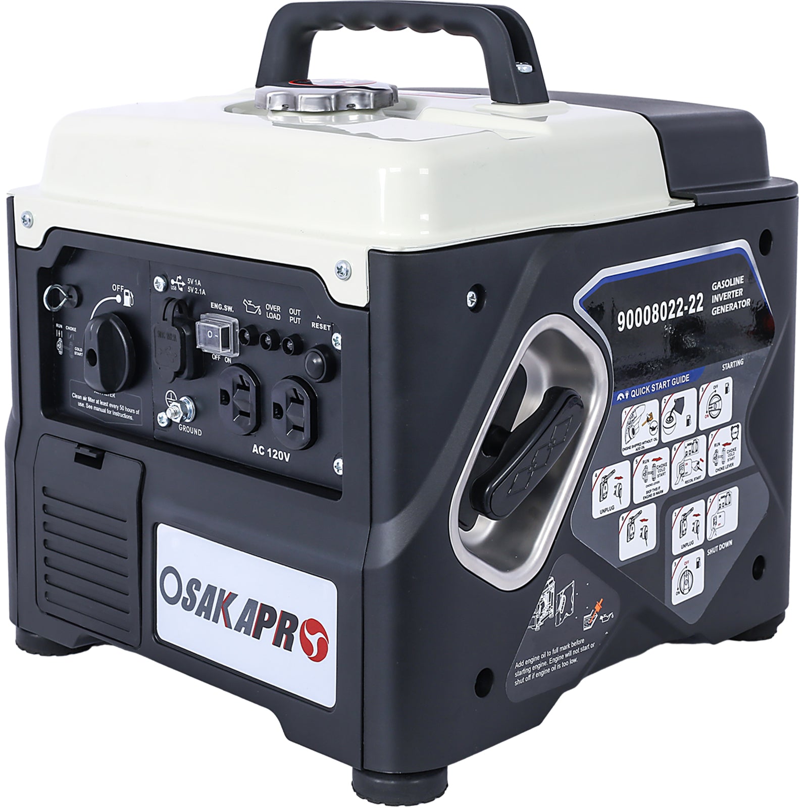 Portable Inverter Generator,1200W ultra-quiet gas engine, EPA Compliant, Eco-Mode Feature, Ultra Lightweight for Backup Home Use & Camping image 1