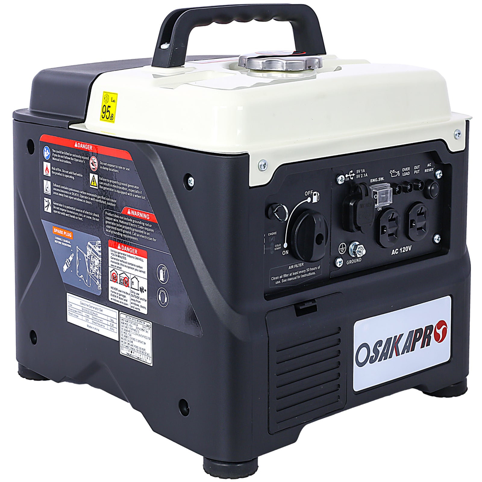 Portable Inverter Generator,1200W ultra-quiet gas engine, EPA Compliant, Eco-Mode Feature, Ultra Lightweight for Backup Home Use & Camping image 4