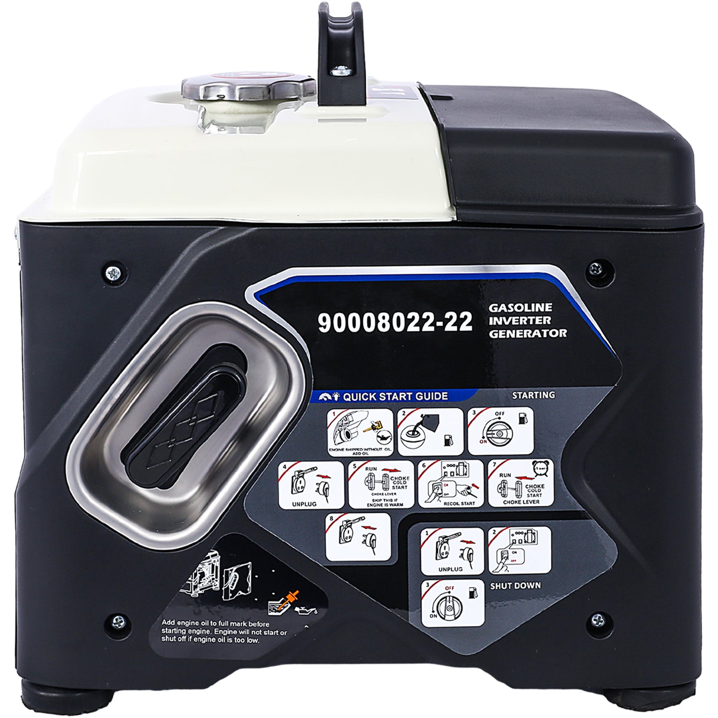 Portable Inverter Generator,1200W ultra-quiet gas engine, EPA Compliant, Eco-Mode Feature, Ultra Lightweight for Backup Home Use & Camping image 9